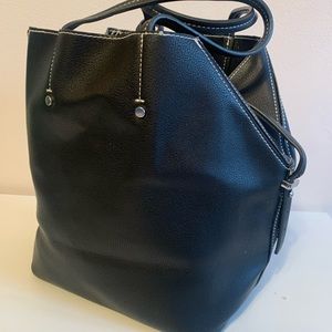 Zara black bucket bag